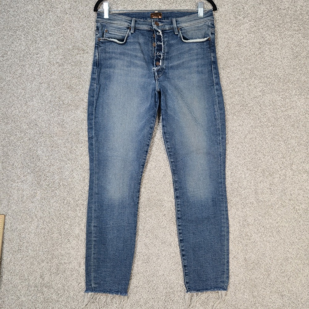 Mother Jeans Womens 30 (fit 31x27.5) The Fly Cut Stunner Ankle Fray Button Fly